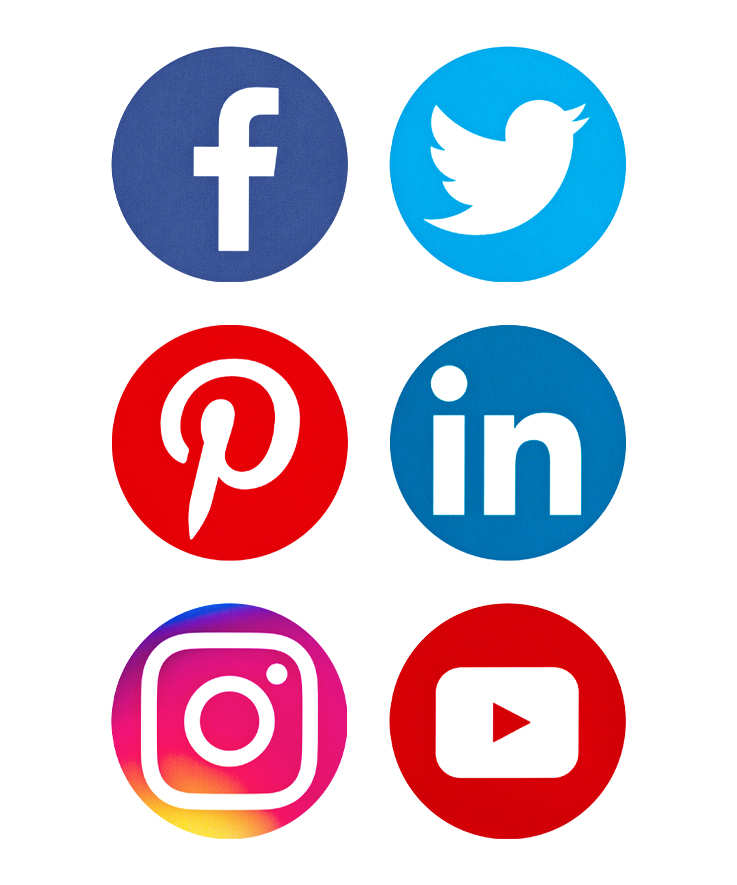 logos facebook twitter linkedin instagram pinterest youtube