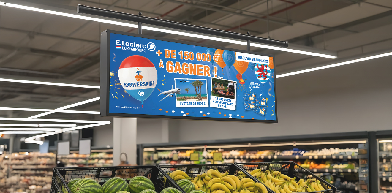 PLV à l'entrée du magasin 