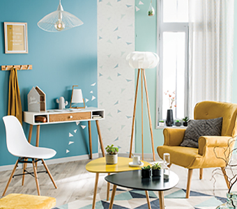 salon décoré 