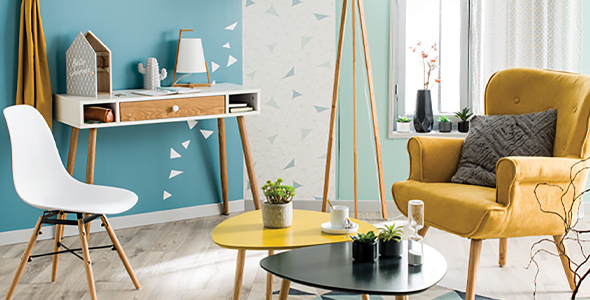 salon décoré 