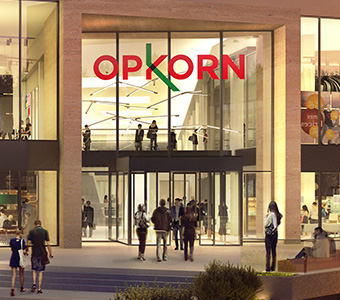 Entrée du centre commercial OPKORN.