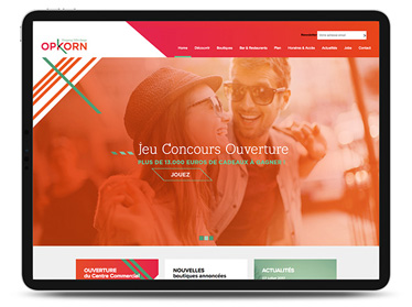 Tablette avec image d'un jeu concours.