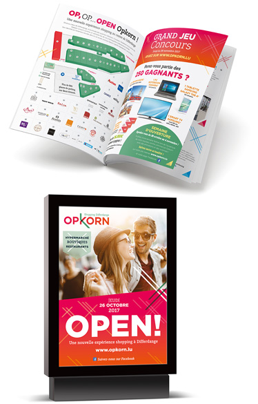 Catalogue ouvert et abribus.