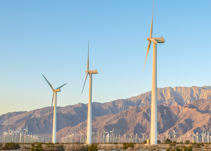 éoliennes dans le désert algérien