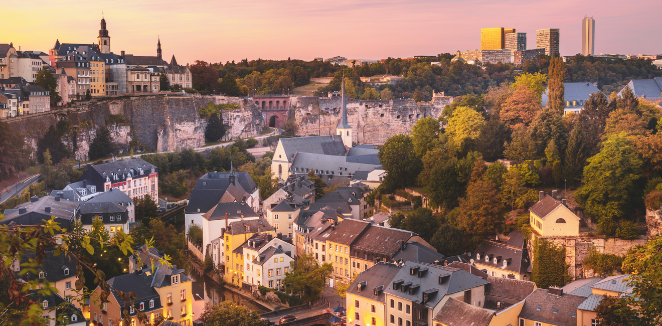 vue du ground à Luxembourg ville