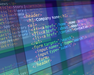 ecran ordinateur avec code